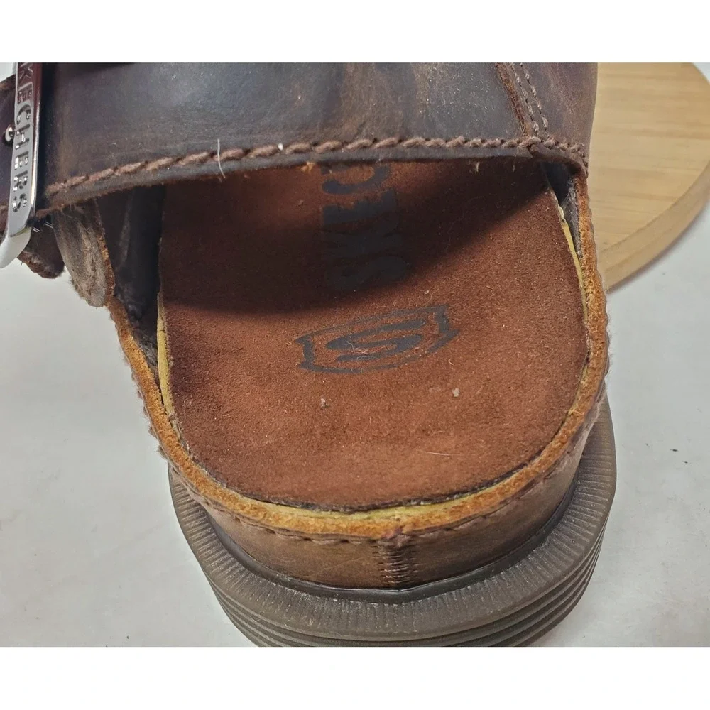 Skechers Jammers Sandals Mens 11 Fisherman Brown Chunky Platform 90s‎ Y2K Shoes